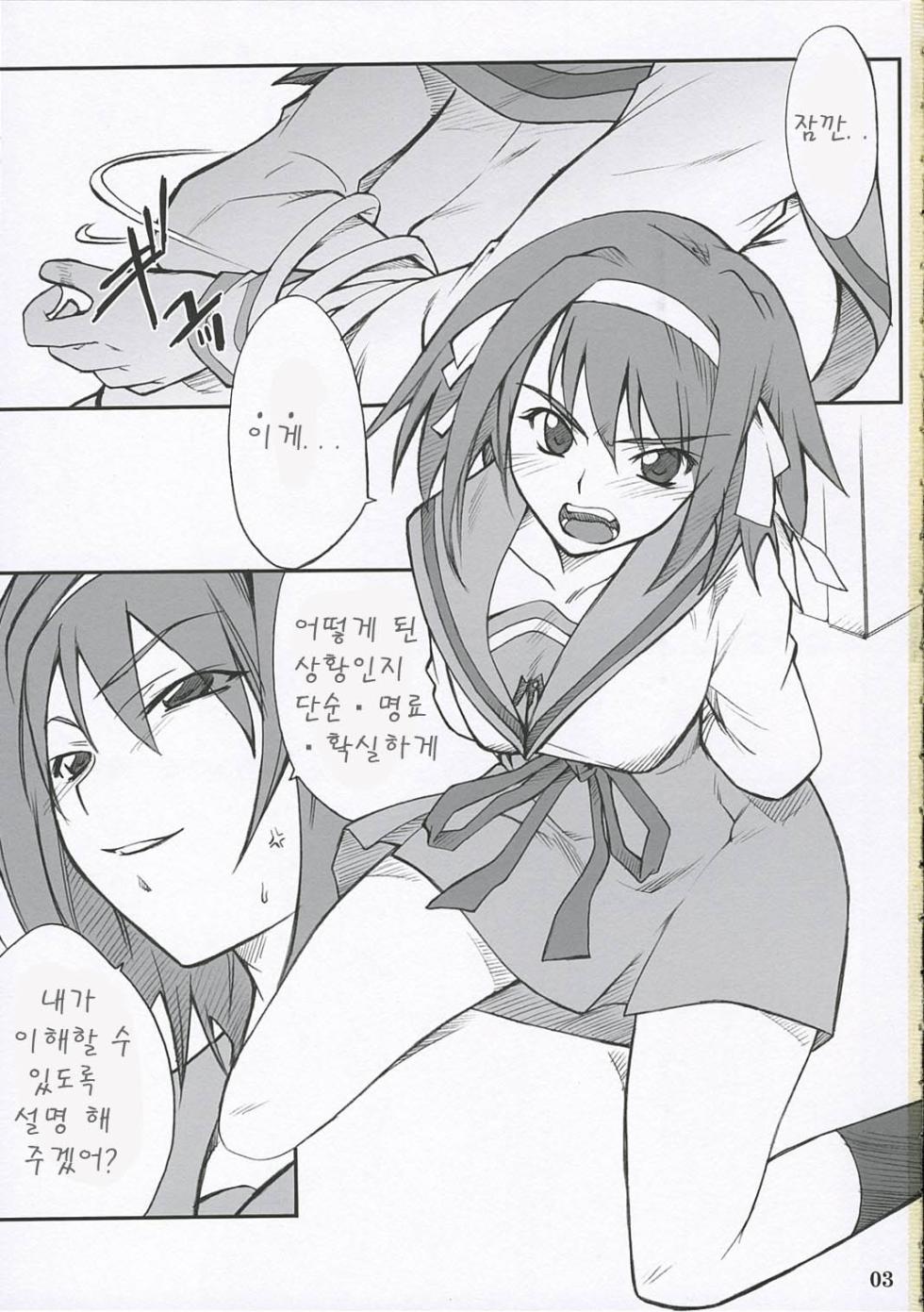 (ComiComi10) [P.Forest (Hozumi Takashi)] Mousou Desho Desho? (Suzumiya Haruhi no Yuuutsu) [korean] - Page 3