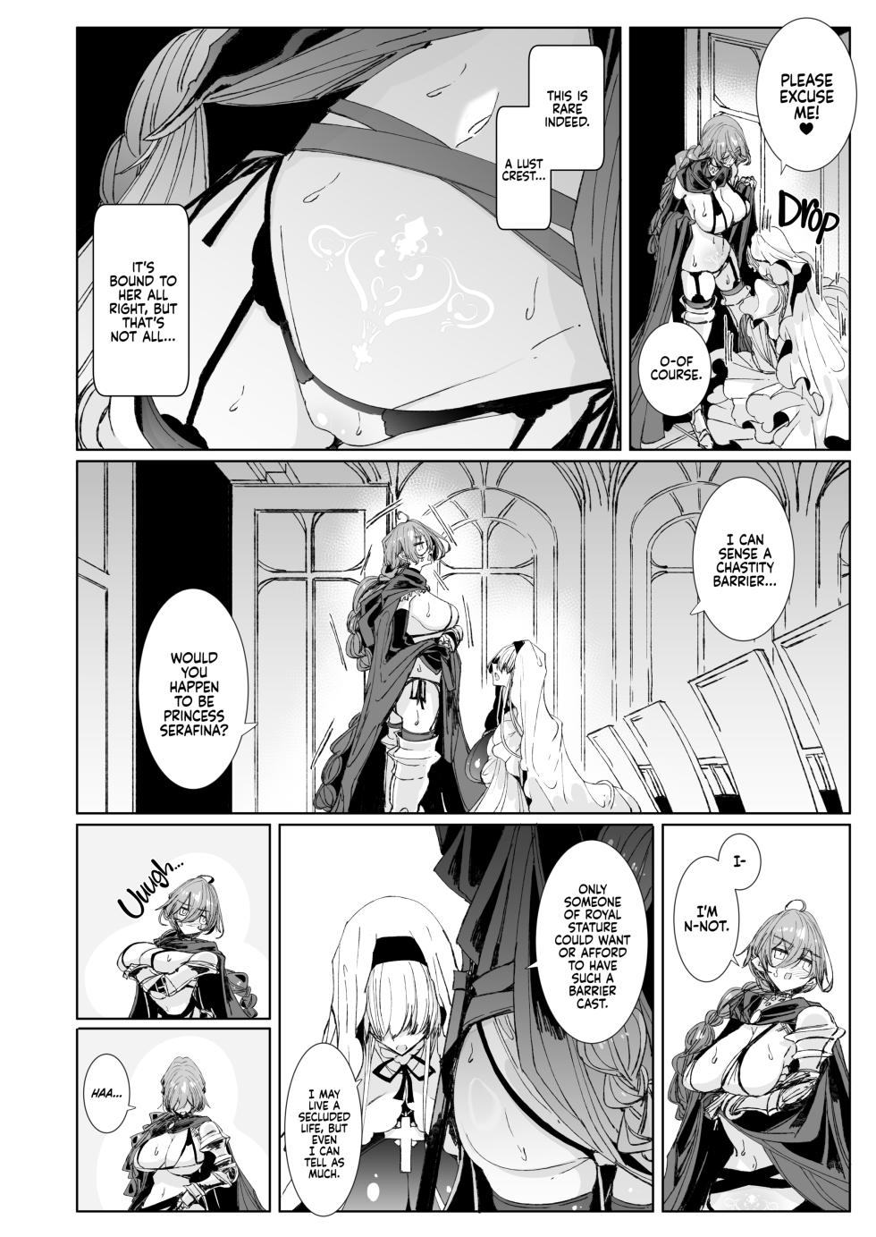[Metronauts (Tsumetoro)] The Marked Oblivious Princess Knight and the Succubus Sister's All-You-Can-Eat Lesbian Oil Massage [2D Market] [English] - Page 5