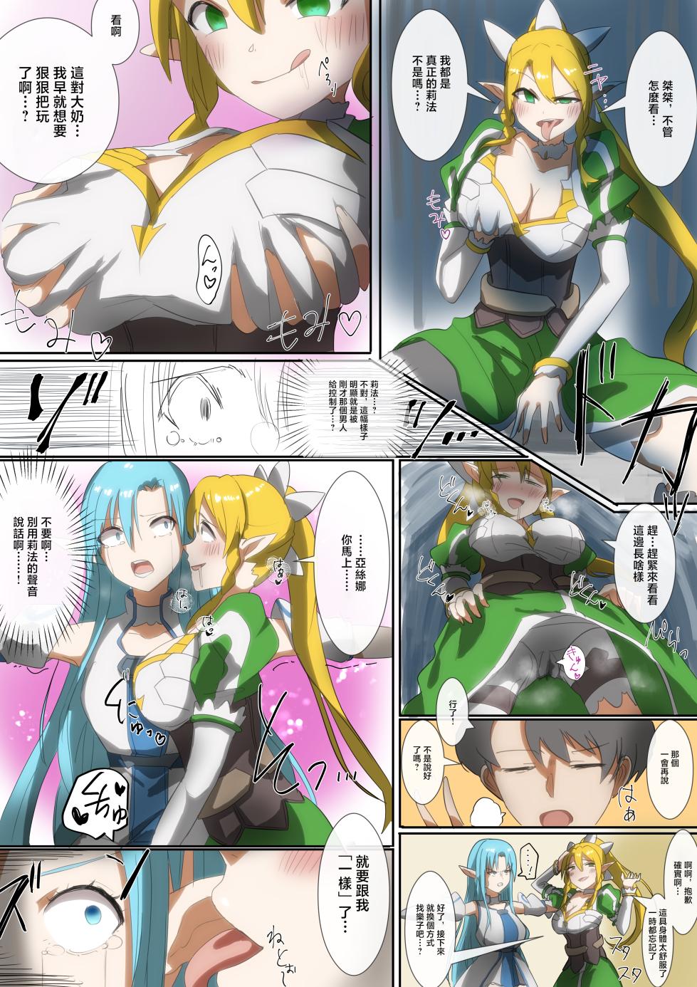 [Hyoui Lover (Rim)] SAO Asuna & Leafa Account Nottori (Sword Art Online) [Chinese] - Page 4