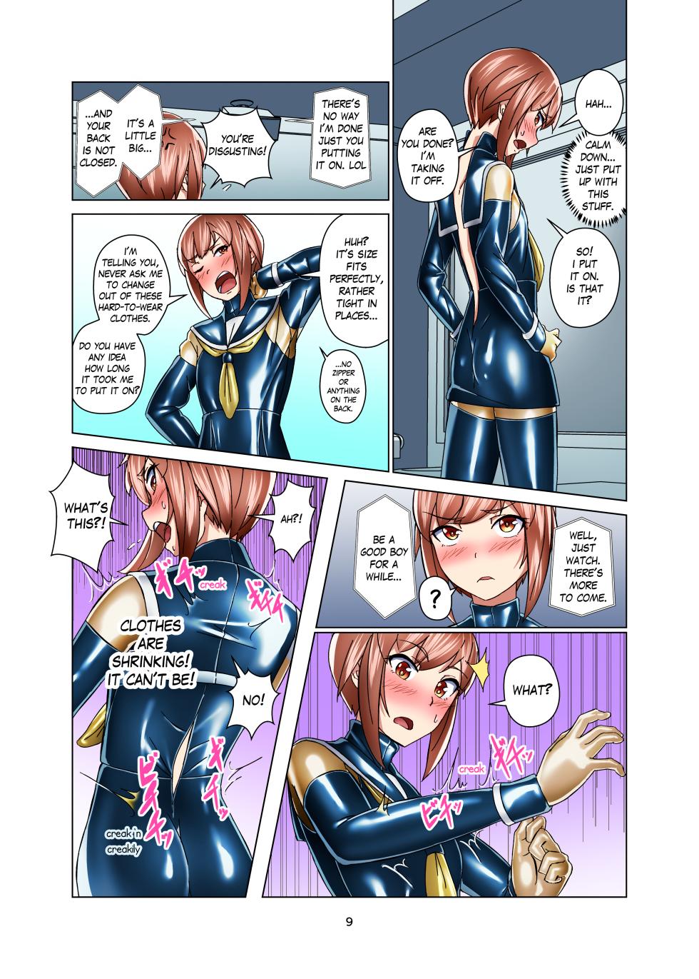 [Gumigumi Gou (Gumi11-gou)] Kimi Senyou Kousoku Kyousei Mesuiki Suit | Extreme Bondage and MESUIKI Costume Test with YOU [English] {Hen_Colorist} [Decensored] [Colorized] [Digital] - Page 9