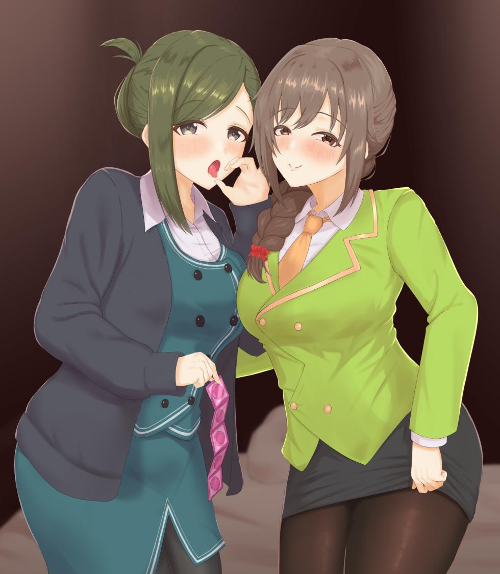 [考える蟹の脚] ちひろ&はづき 夜のログインボーナス💕 (アイドルマスターシャイニーカラーズ) - Page 1