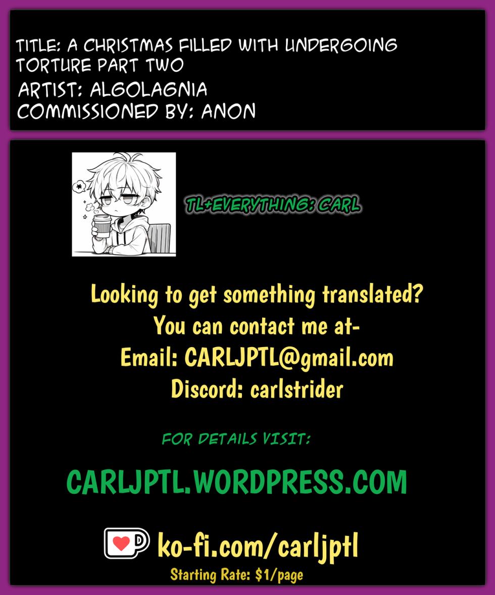 [Algolagnia (Mikoshiro Honnin)] Tadatada Kichiku de Zankoku na Goumon o suru Christmas Kouhen [English] [Carl] - Page 19
