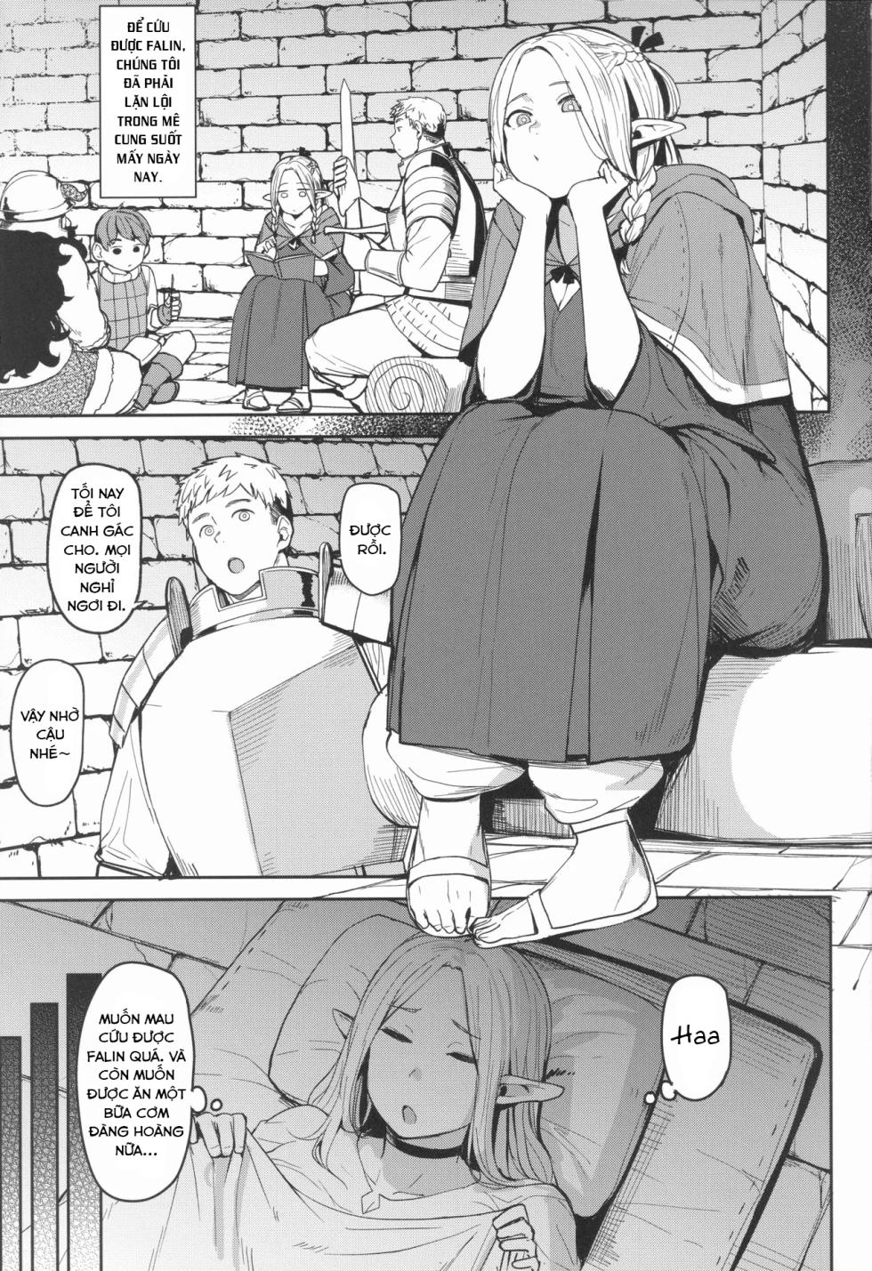 (C106) [North70 (Nanao Yukiji)] Chin Ochi Donkusa Elf (Dungeon Meshi) [Vietnamese Tiếng Việt] - Page 2