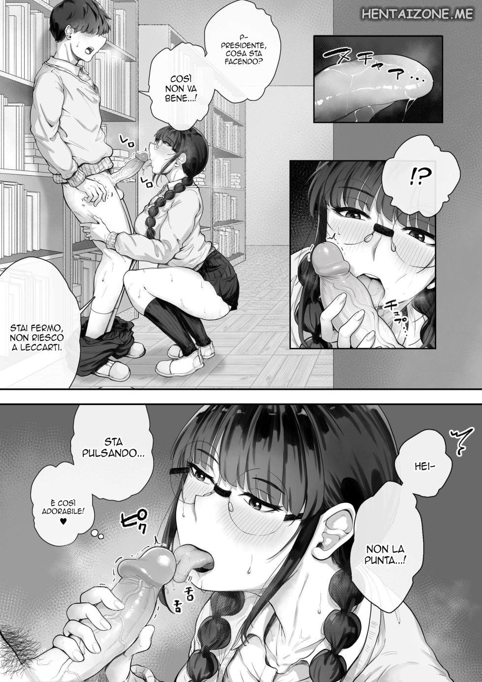 [Trampolines] Kyonyuu no Tosho Iinchou wa Ecchi na Koto ni Kyoumi Shinshin | Dai Libri alla Pratica [Italian] [Decensored] - Page 8
