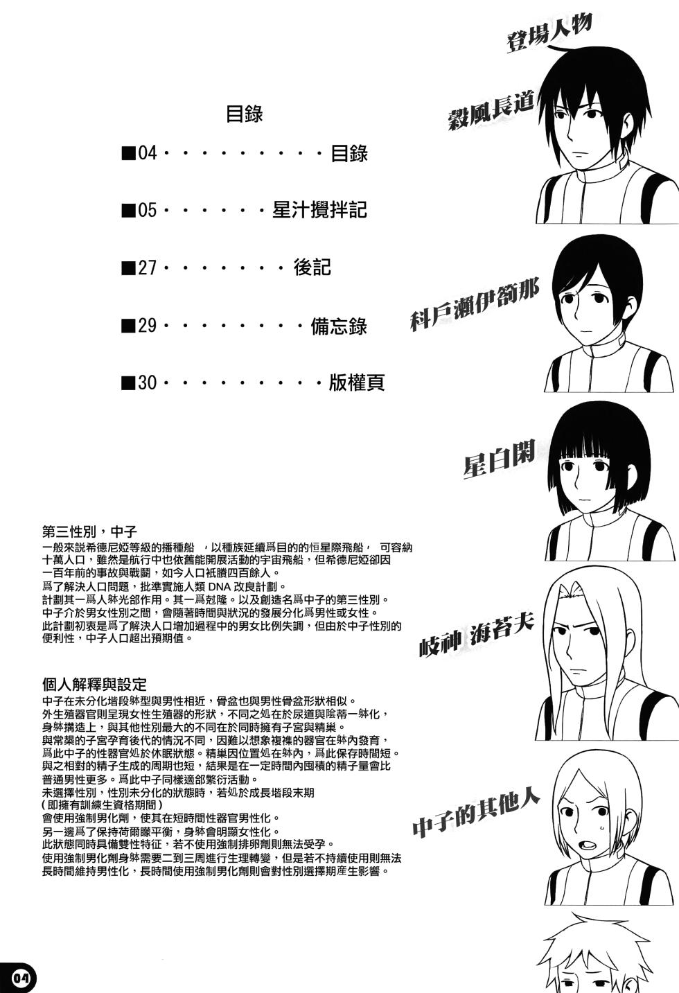 (C86) [Gusha Suumitsuin (Akki Gedoumaru)] Hoshijiru Kakuhanki | 星汁搅拌记 (Knights of Sidonia) [Chinese] [路过的骑士汉化组] - Page 3