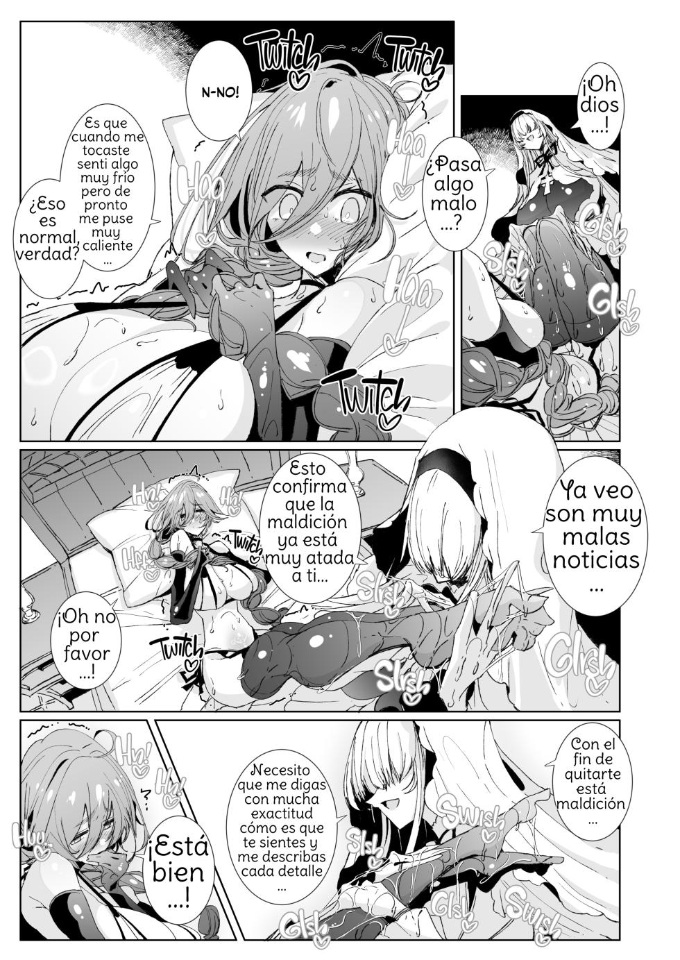 [Metronauts (Tsumetoro)] The Marked Oblivious Princess Knight and the Succubus Sister's All-You-Can-Eat Lesbian Oil Massage [2D Market] [Spanish] [Amaterasu] - Page 12
