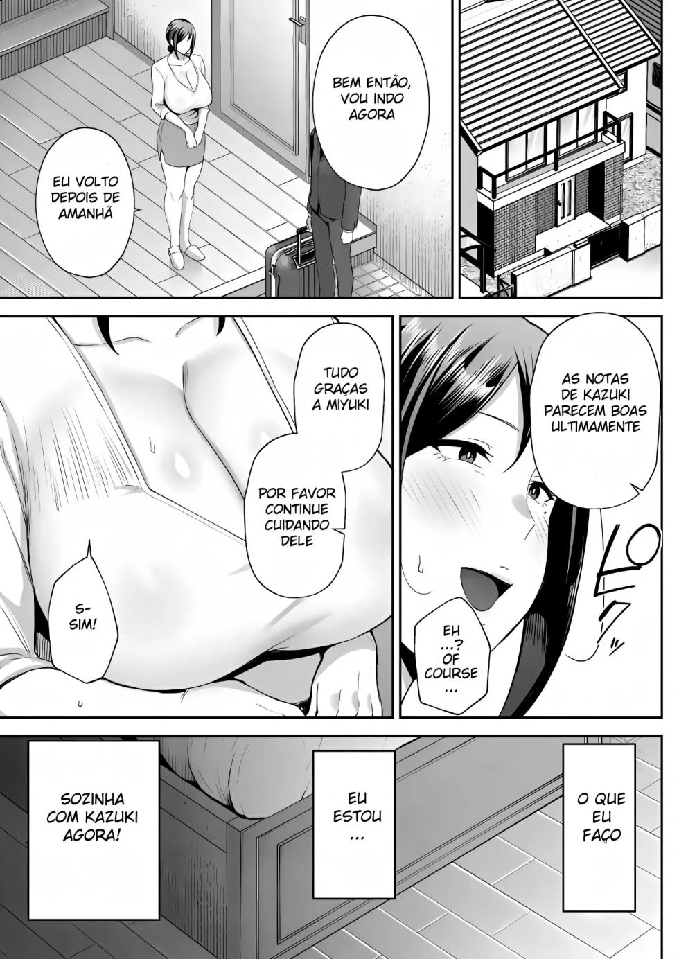 [Golden Bazooka (Gagarin Kichi)] Ichiban Michika de Eroi Mesu Miyuki ~Haha dakedo, Shikosaru Musuko ni Komattemasu...~ [Portuguese-BR] - Page 24