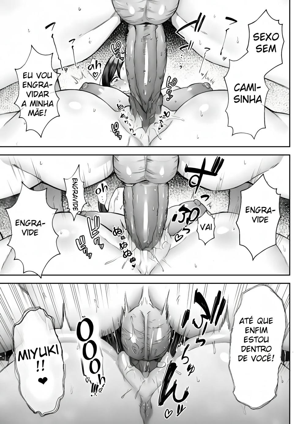 [Golden Bazooka (Gagarin Kichi)] Ichiban Michika de Eroi Mesu Miyuki ~Haha dakedo, Shikosaru Musuko ni Komattemasu...~ [Portuguese-BR] - Page 38