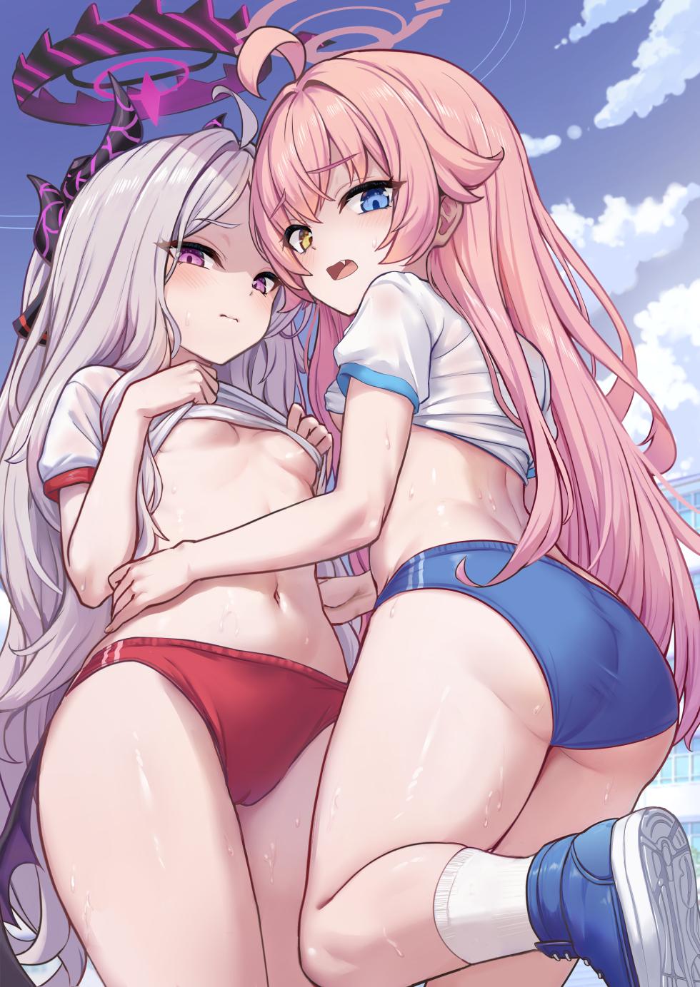 [ミルクセーキ] 体操服陽奈と星野 (ブルーアーカイブ) [無修正] - Page 4