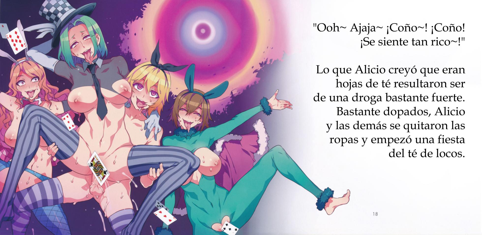 (C90) [Alice no Takarabako (Mizuryu Kei)] Yoiko no Sukebe Douwa Series 2 Fushidara na Kuni no Alice | Cuentos Infantiles para Niños Bien Puercos 2 ~Alicio en el País de las Macizorrillas~ (Alice in Wonderland) [Spanish] [HGnF] - Page 10