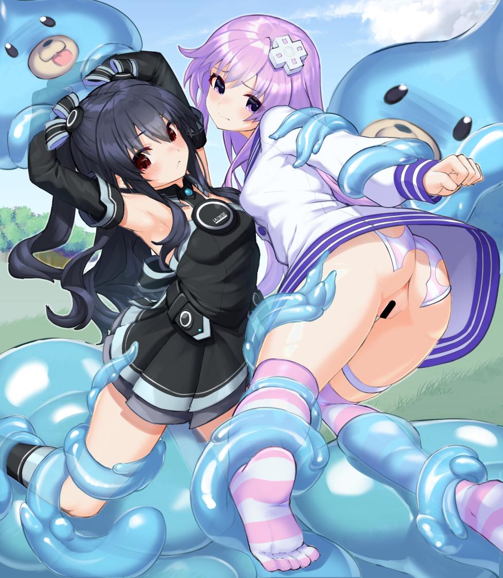 [福玉 死瘟(しおん)] ユニとネプギアのスライム触手姦 - Page 35