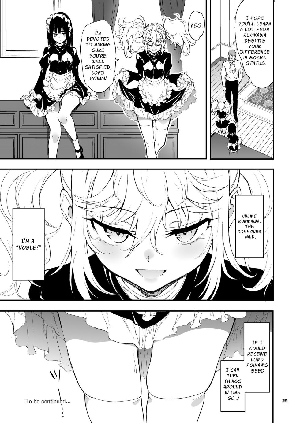 [Kyockchokyock (Kyockcho)] Maid Kyouiku. 8 -Botsuraku Kizoku Rurikawa Tsubaki- | Maid Education 8 - Fallen Aristocrat Rurikawa Tsubaki [English] [Guesswork] [Digital] - Page 29