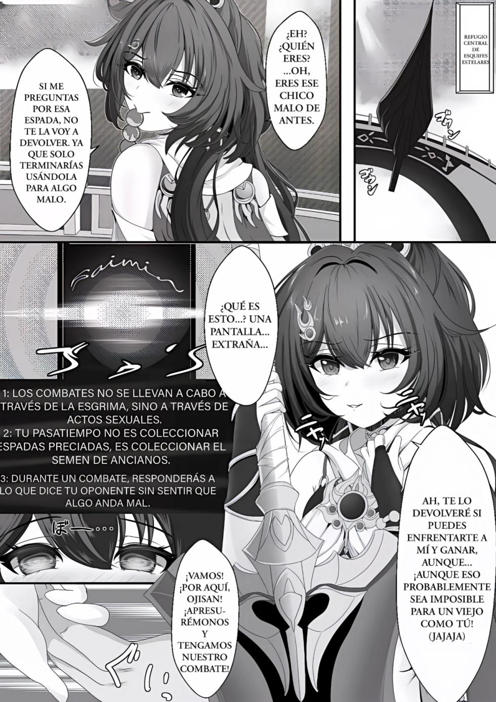 [Nishitsukasa Hajime] Namaiki datta Yunli-chan Saimin Zumi | La Descarada Yunli-chan (Honkai: Star Rail) [Spanish] [Ositoperu14] - Page 4