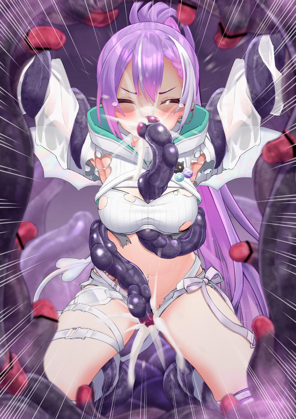 [福玉 死瘟(しおん)] Skeb 常闇トワ 触手絵 - Page 8