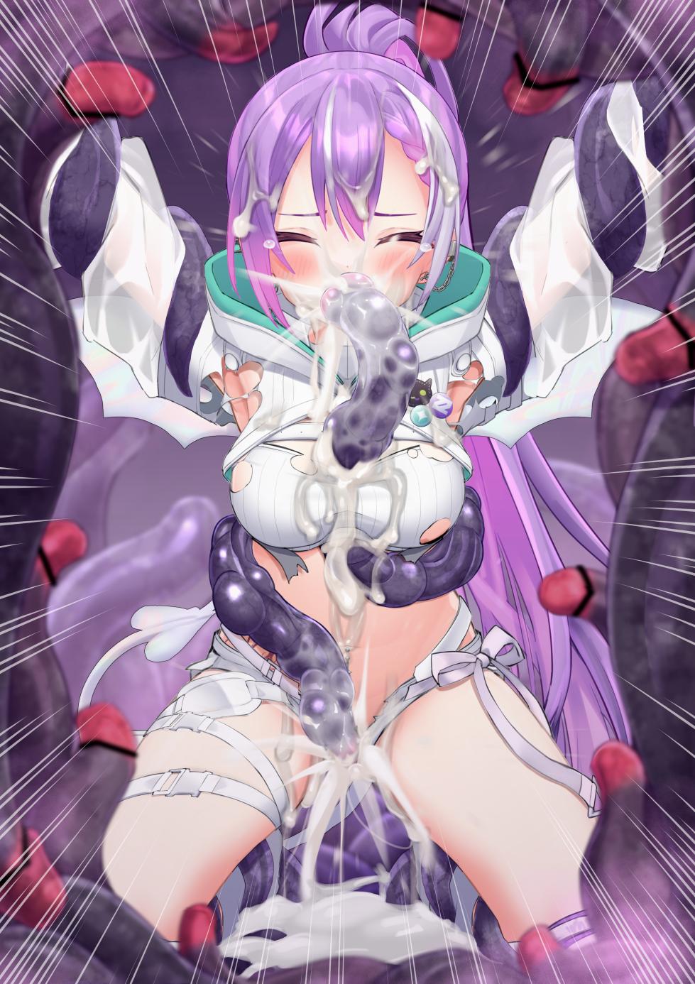 [福玉 死瘟(しおん)] Skeb 常闇トワ 触手絵 - Page 14