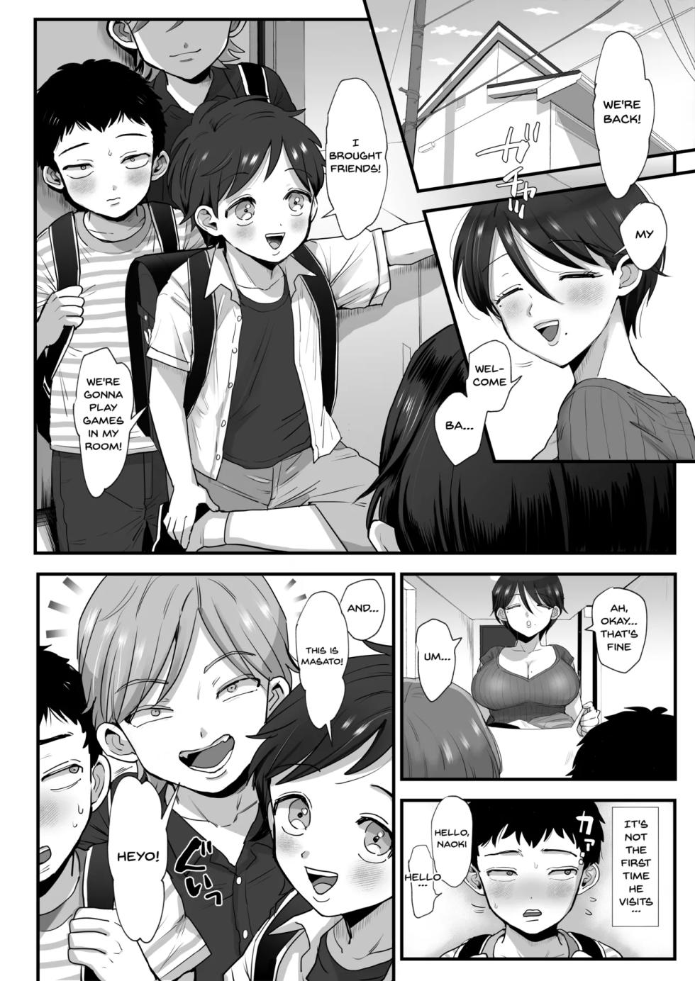 [sinistra (Eda)] Hosome Ottori Kyonyuu Mama. | A Narrow-Eyed Gentle Big-Breasted Mama [English] {Doujins.com} [Decensored] - Page 6