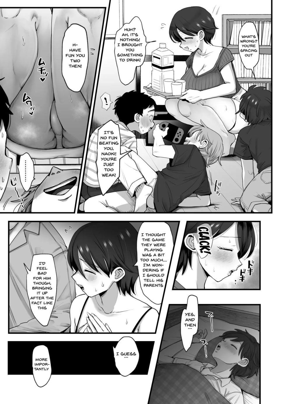 [sinistra (Eda)] Hosome Ottori Kyonyuu Mama. | A Narrow-Eyed Gentle Big-Breasted Mama [English] {Doujins.com} [Decensored] - Page 9