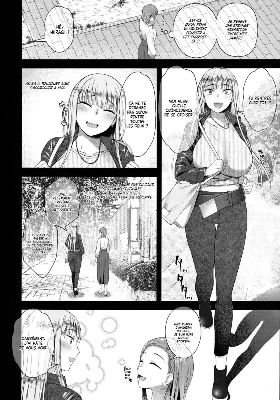 (Futaket 29) [Silicon Jichou (Condessa)] Hiiragi Haruko wa ○○○ o Hayashita | Une Mère au foyer en manque d'argent s'est fait pousser un Pénis [French] [Lopxi] - Page 5