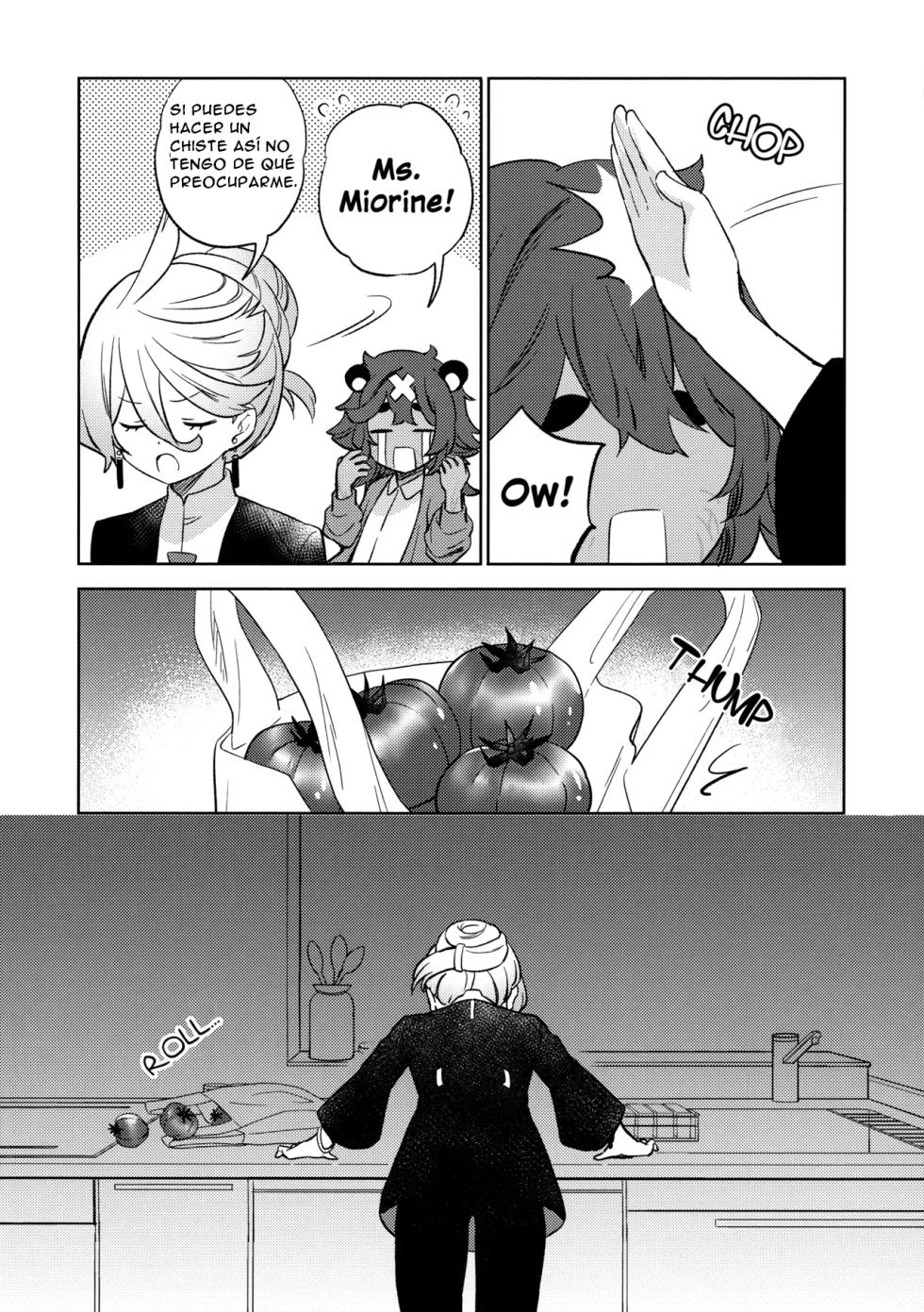 (C102) [Gutsutoma (Tachi)] Kienai Ato, Egao No Riyuu, Onaka Ga Suite. (Mobile Suit Gundam: The Witch from Mercury) [Spanish] [CristoferDeLosAndes] - Page 7