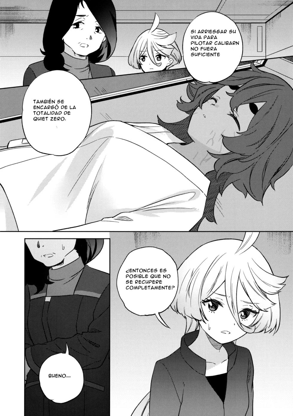 (C102) [Gutsutoma (Tachi)] Kienai Ato, Egao No Riyuu, Onaka Ga Suite. (Mobile Suit Gundam: The Witch from Mercury) [Spanish] [CristoferDeLosAndes] - Page 9
