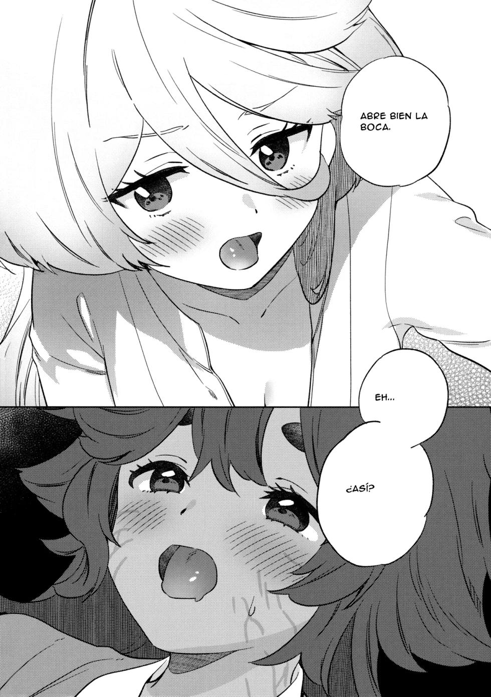 (C102) [Gutsutoma (Tachi)] Kienai Ato, Egao No Riyuu, Onaka Ga Suite. (Mobile Suit Gundam: The Witch from Mercury) [Spanish] [CristoferDeLosAndes] - Page 29