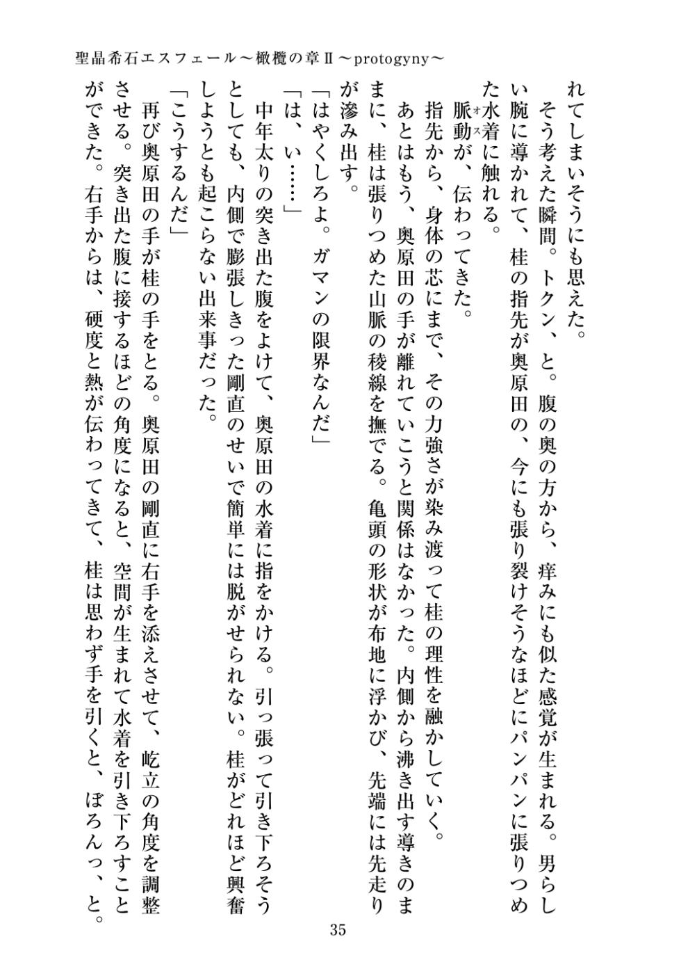 [Niwakakamikiriyamodoki (ADU, Satou Kuuki)] Holy Crystal Esphére ~Peridot no Shou II~protogyny~ [Digital] - Page 35