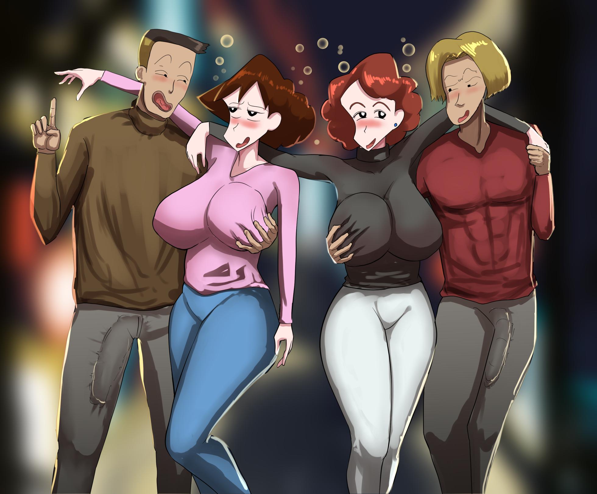 [こふに] みさえ、友人と共にお持ち帰り (クレヨンしんちゃん) - Page 2