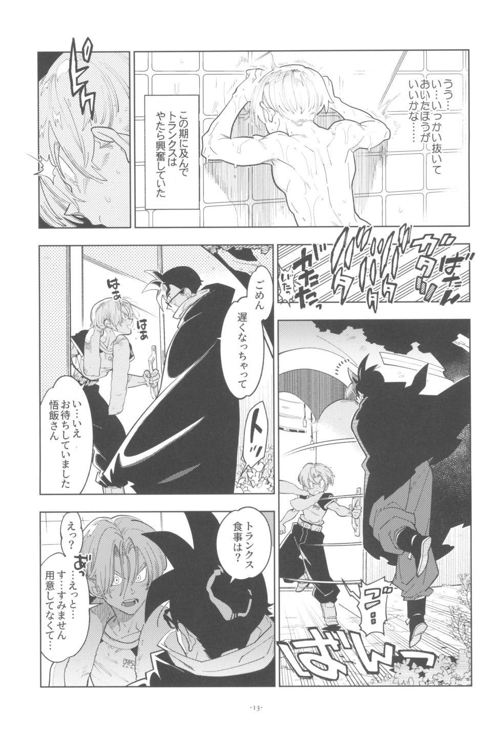 [Article 60 of Criminal Code (Shuhan)] Pillow talk 2 - kokui no mirai senshi , megane o kakeru (Dragon Ball Z) - Page 13