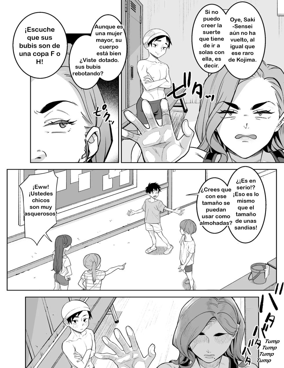 [Ame no Machi, Kecyabbu] Pool de Sensei to Irekawari! | Swapping with the Teacher at the Pool [Spanish] [TF Scans] - Page 9