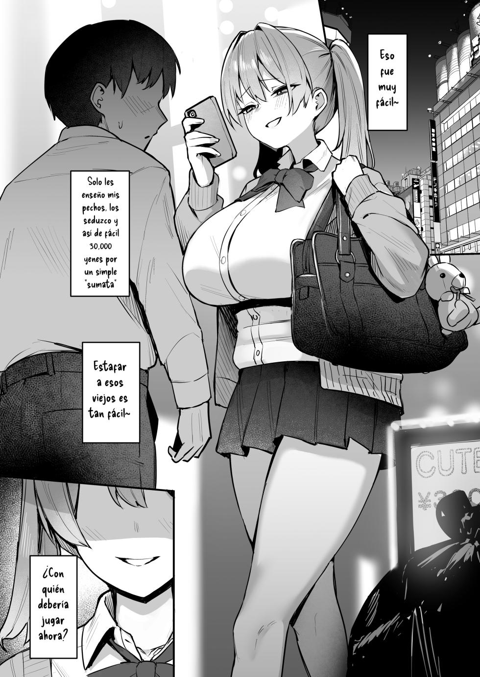 [Nijyouhan (ijou)] Namaiki JK Otona o Namete "Wakarase" rareru. | Una Colegiala Insolente que Subestima a los Adultos Recibe una Lección [Spanish] [MandaloAsiNoma + NoReasonTranslations] [Digital] - Page 5
