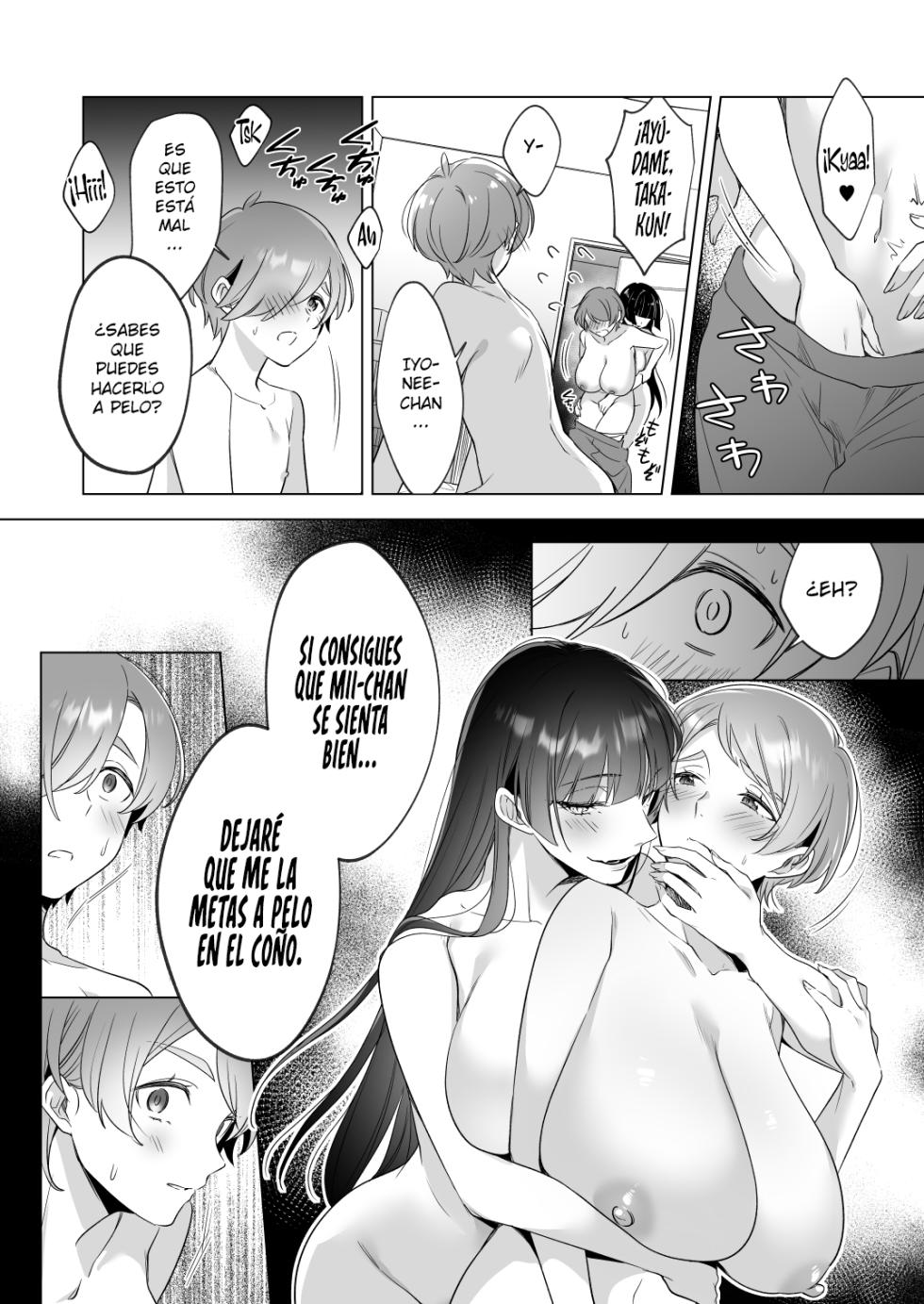 [Home Not Found (snhr, Fudisen)] Onee-chan-tachi to Ofuro Hairitai yo! - I want to take a bath with my sister! | Quiero tomar un baño ¡Con mis Onee-chans! [Spanish] [Scanvita Traducciones] [Digital] - Page 26