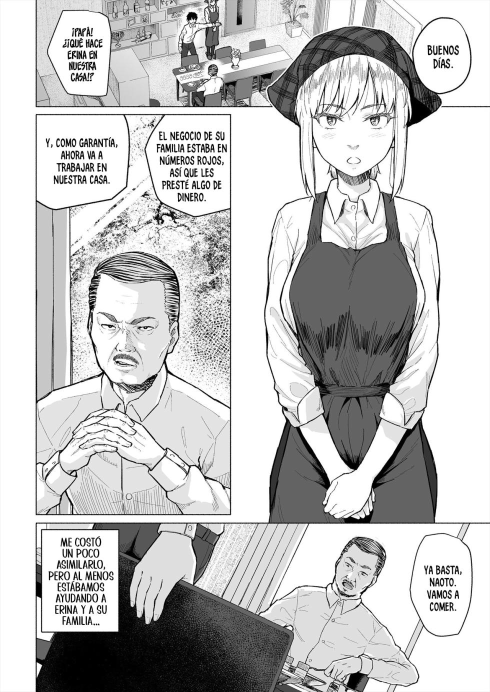 [Chonmage Teikoku (Magekichi)] Osananajimi wa Shakkin no Kata toshite Oyaji ni Dakareru｜Mi Amiga de la Infancia es Usada como Forma de Pago de una Deuda por mi Padre [Spanish] [New Scan Doujin] - Page 3