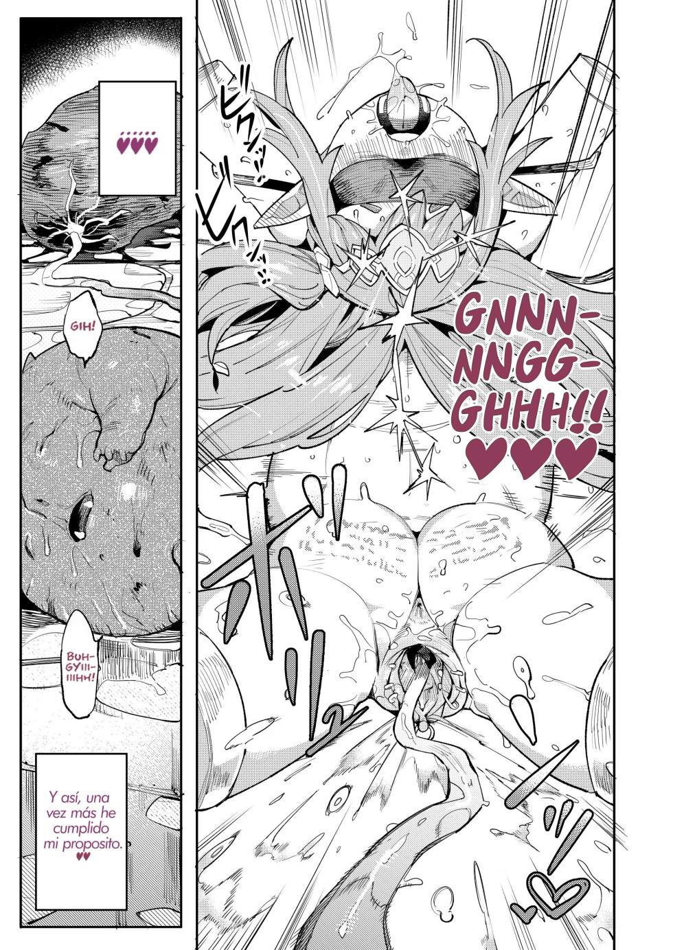 [I'm moralist (Henrybird)] Seirei Rougoku Nyehiru ~Choukyou Zumi no Osanai Shikyuu ni Kizamareru Koufuku Bunsho~ | La Esclavizada Ninfa Nyehil ~El Cuento de una Cerda Rota Cuyo Útero Inmaduro Fue Entrenado para Someterse~ [Spanish] [Att0mic D0nut] - Page 29