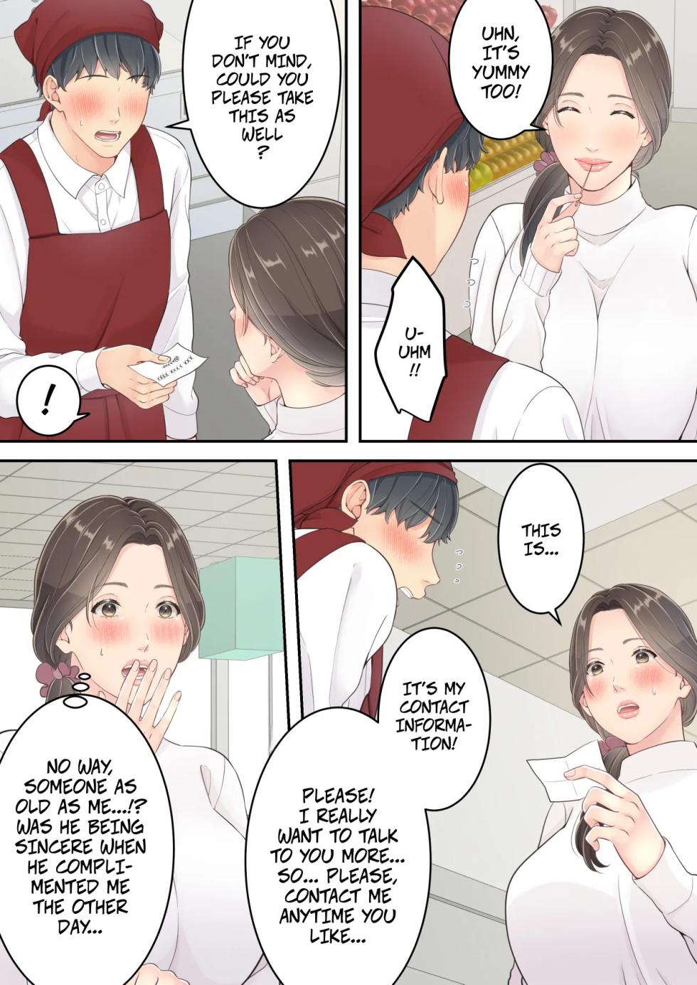 [Yuriko Club] Matomo na Okaa-san ga Musuko to Onaidoshi na Otokonoko to Amaama Furin Ryokou shichau Hanashi | A Normal Mother Goes on a Sweet Affair Trip With a Boy the Same Age as Her Son [English] - Page 15