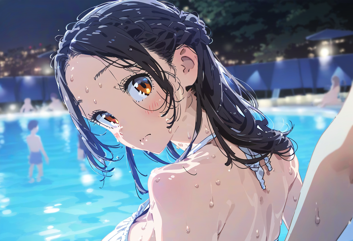 【cl-_-lo】【AI Generated】ナイトプールで偶然会った親友の彼女と流れでセックスしたら相性抜群 - Page 9