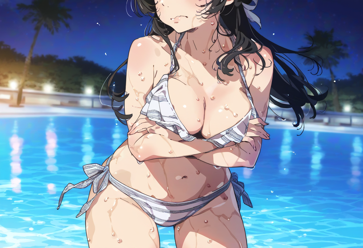 【cl-_-lo】【AI Generated】ナイトプールで偶然会った親友の彼女と流れでセックスしたら相性抜群 - Page 14