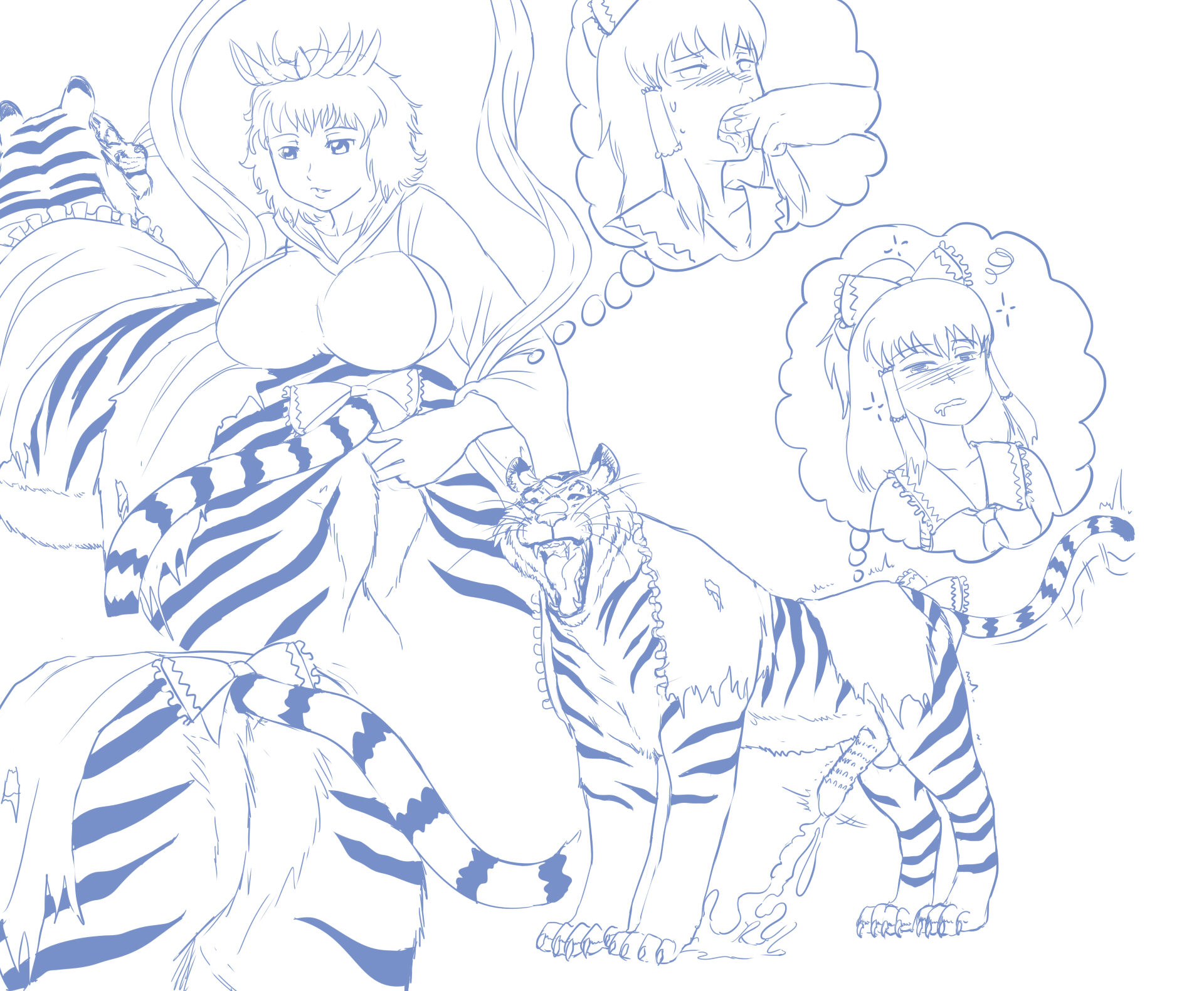 [TheBigBrap] Anime Girl Transformations (weird/animal TFs) - Page 4
