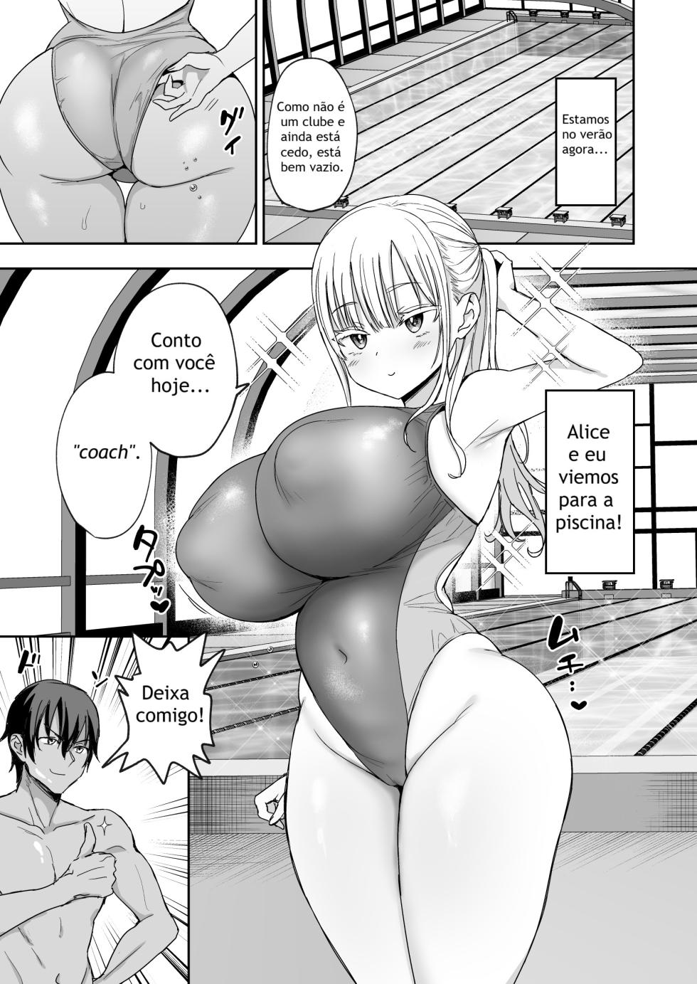 [Toono Esuke] Dekapai Gimai, Shuurai Alice no Swimming Lesson [Portuguese-BR] - Page 6
