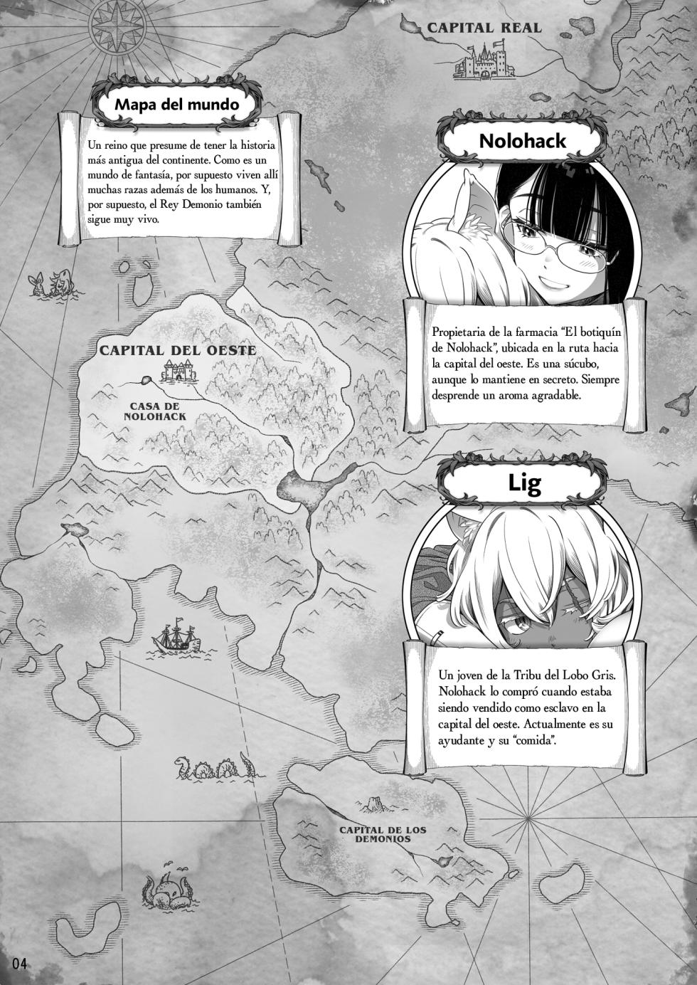 [Otaku Beam (Ootsuka Mahiro)] Succubus Tenshu ga Ookami Shounen o Kaimashita. | La tendera Súcubo que compró a un chico lobo  [Spanish] [Lolbooru Scan] [Digital] - Page 4