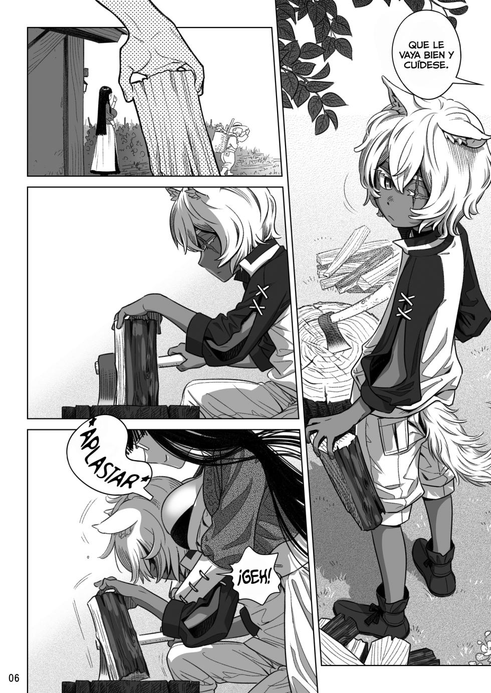 [Otaku Beam (Ootsuka Mahiro)] Succubus Tenshu ga Ookami Shounen o Kaimashita. | La tendera Súcubo que compró a un chico lobo  [Spanish] [Lolbooru Scan] [Digital] - Page 6