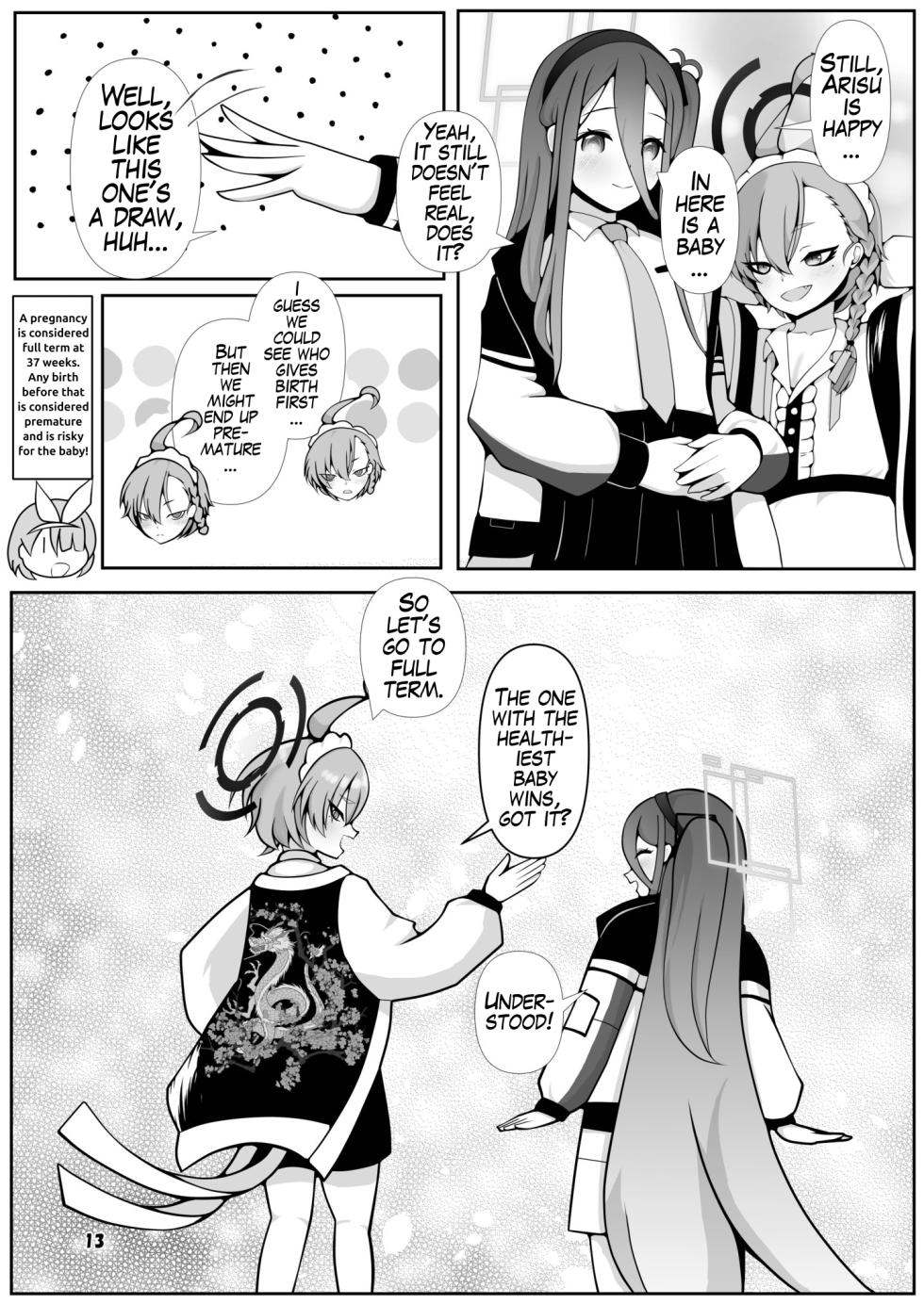 [Magical Kagechousukashi (Kagechousukashi,)] Neru to Arisu ga Mama ni Naru made ~Sensei to Kurasu Totsukitooka~ (Blue Archive) [English] [Digital] - Page 13