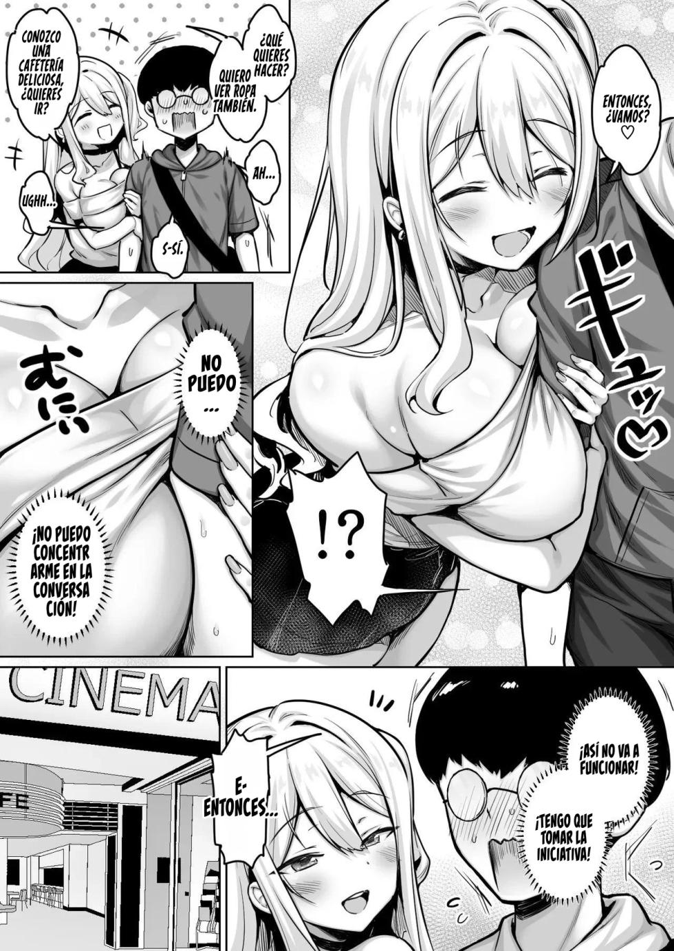 [Ichiokumangenjaya (Sukoyaka Gyuunyuu)] InCha no Boku ga Pure na YouGal to Koibito ni natte Icha Love Hatsu Ecchi suru Hanashi｜Cómo un Nerd como Yo Se Hizo Novio de una Gal Pura y Tuvimos Nuestra Primera Vez Llena de Ternura y Afecto [Spanish] [K4ZOKU FANSUB] - Page 5