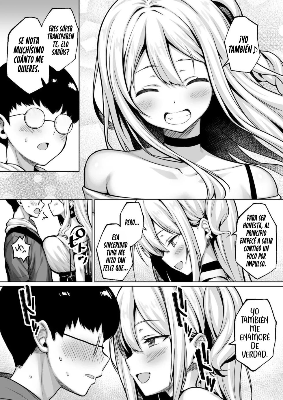 [Ichiokumangenjaya (Sukoyaka Gyuunyuu)] InCha no Boku ga Pure na YouGal to Koibito ni natte Icha Love Hatsu Ecchi suru Hanashi｜Cómo un Nerd como Yo Se Hizo Novio de una Gal Pura y Tuvimos Nuestra Primera Vez Llena de Ternura y Afecto [Spanish] [K4ZOKU FANSUB] - Page 9