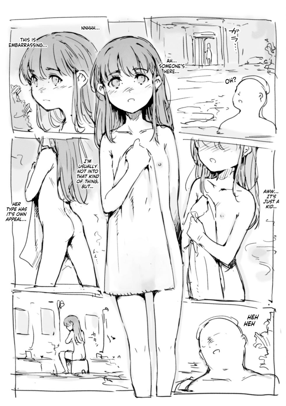 [Nanashi no Chinpoppu] Konyoku wa Onaka no Naka de | A Mixed Bath Inside Her Belly [English] [NudeSalad] - Page 2