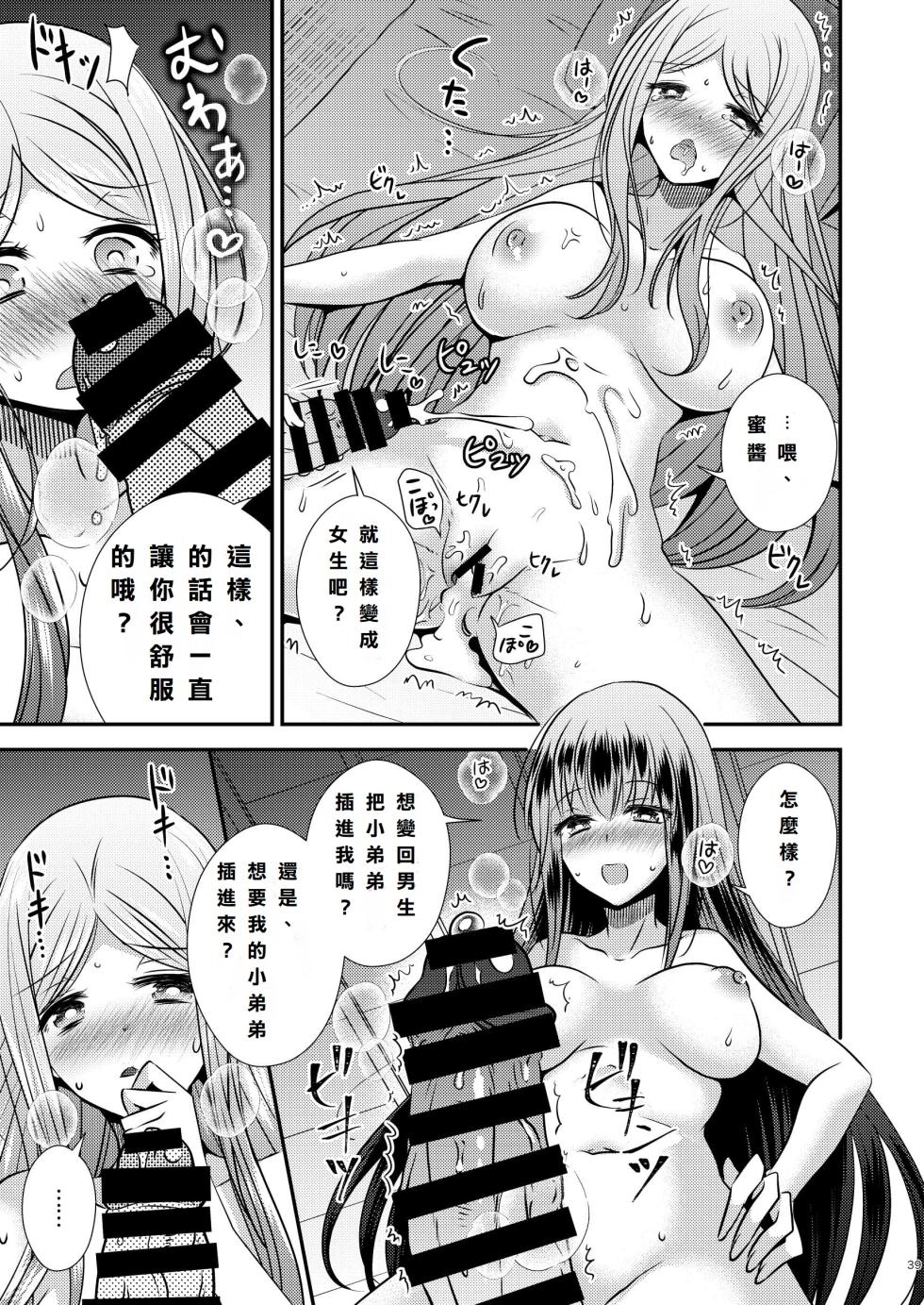 [Story Circle (松園、真城悠 、瀬戸こうへい)] 性転換ハネムーン[DL版] [中国翻訳] - Page 39