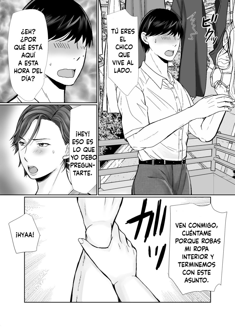 [Popotto Denki Ichigouten] Shitagi dorobō to mutchiri obasan [Spanish] - Page 4