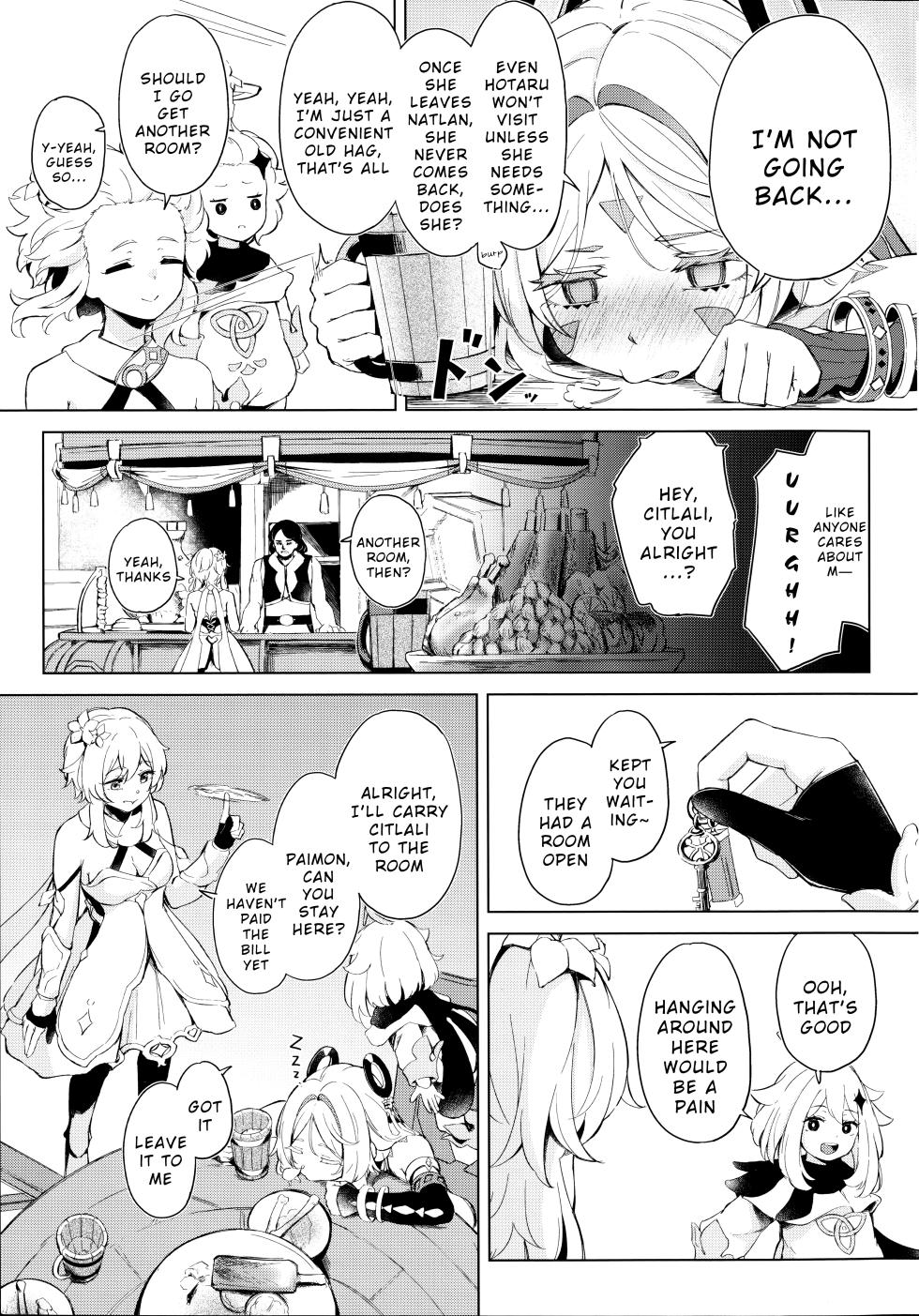 (C106) [Funiai-ice (Funiai Riko)] GRANNY ITZTLI DIARY (Genshin Impact) [English] [Wrecking Army] - Page 2