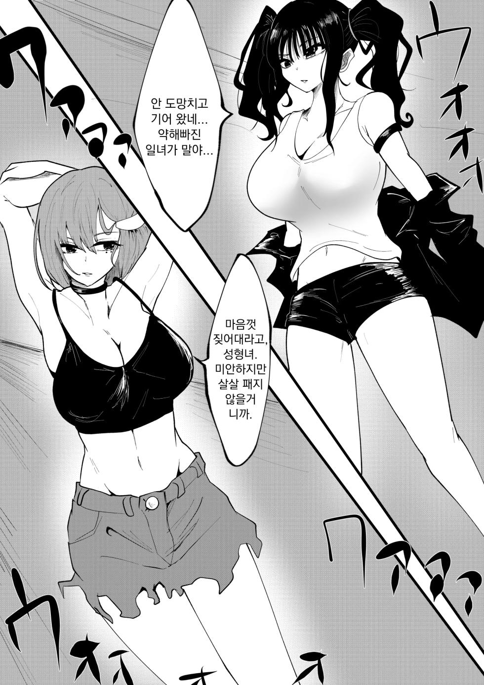 [Guroukurouba] Kyonyuu Doushi no Naguriai | 일녀 vs 한녀 거유들의 개싸움 [Korean] [Digital] - Page 3