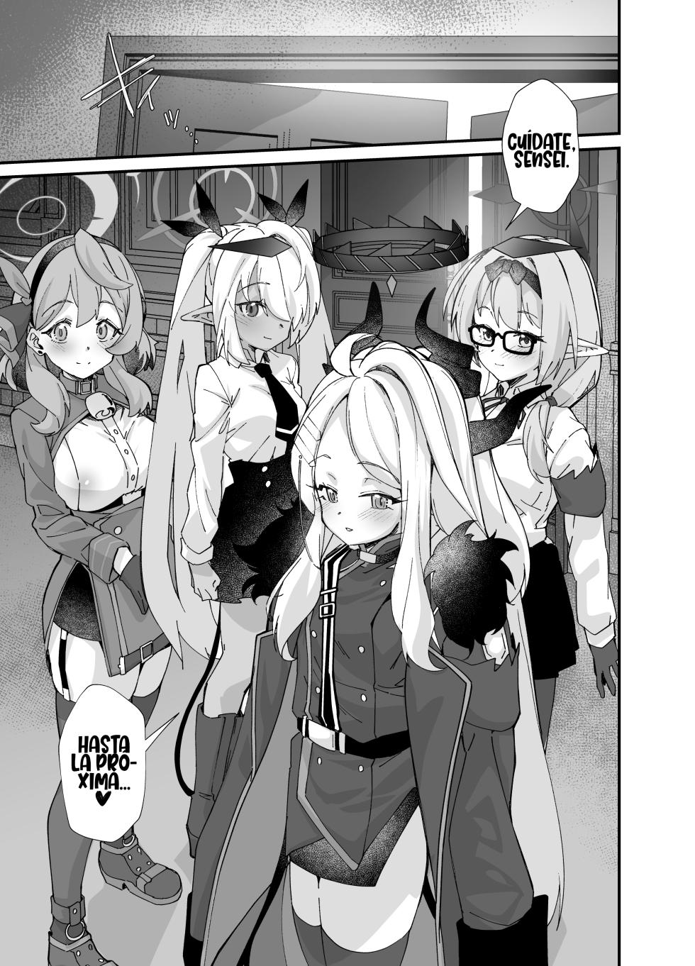 [Mori no Michi (Mori Sinrisk)] Sei no Midare wa Fuuki no Midare (Blue Archive) [Spanish] [Rakuen Translations] [Digital] - Page 39