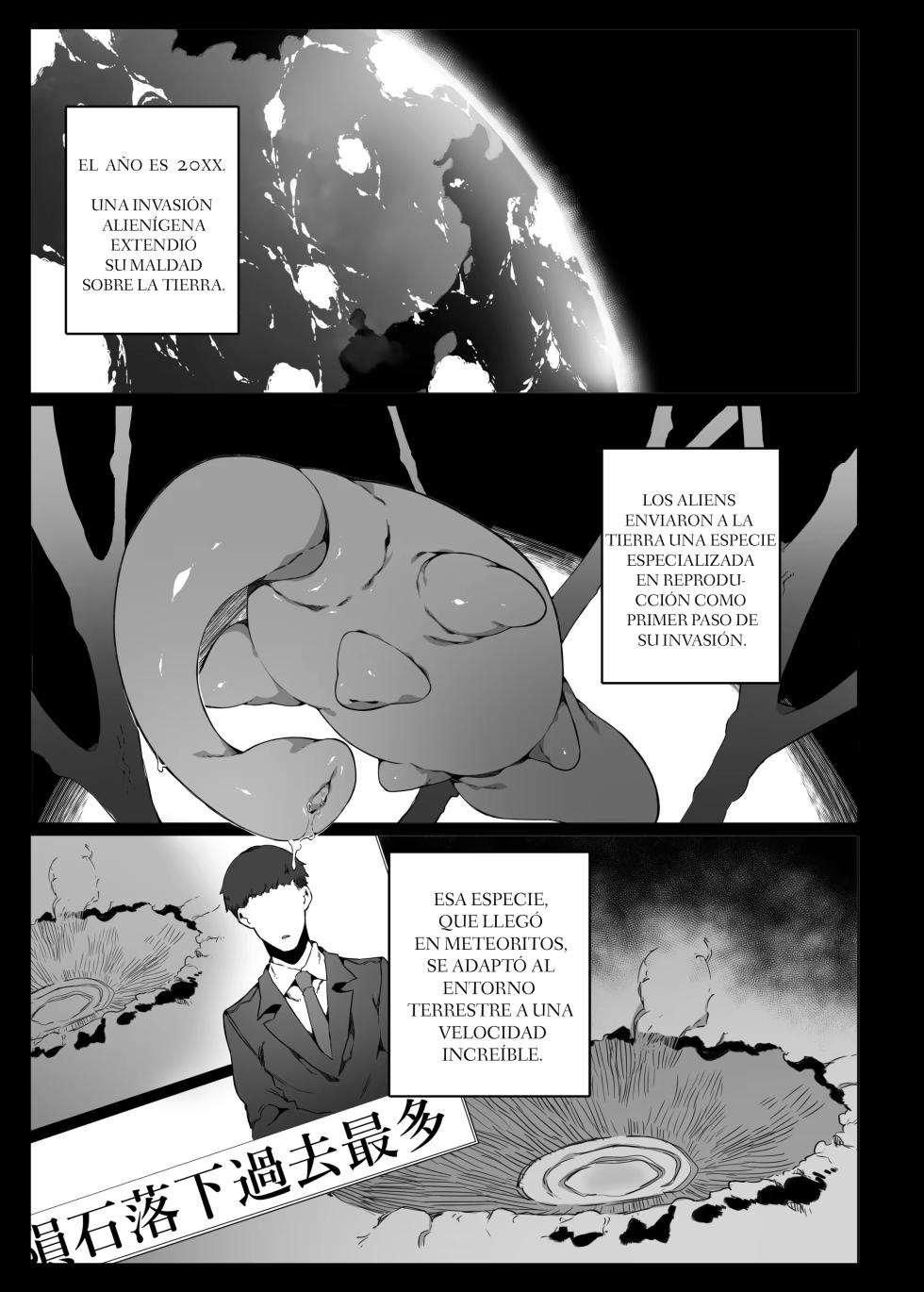 [Nani (Nanita)] Ninshiki Sogai de Ninshiki Sarenai Uchuujin ga Chikyuu de Hanshoku suru Hanashi [Spanish] - Page 2